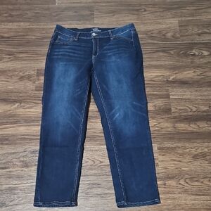 Time and Tru Straight Leg Jeans, Size 14